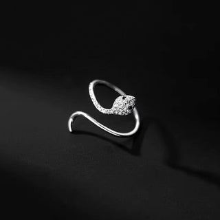 Anillo Ajustable Serpiente Plata 925