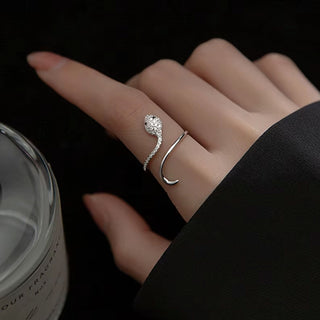 Anillo Ajustable Serpiente Plata 925