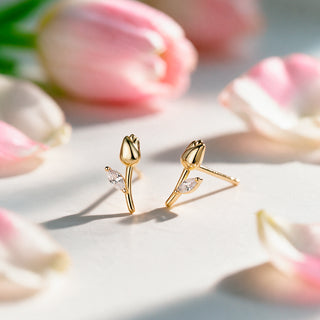 Aretes Tulipán Plata925