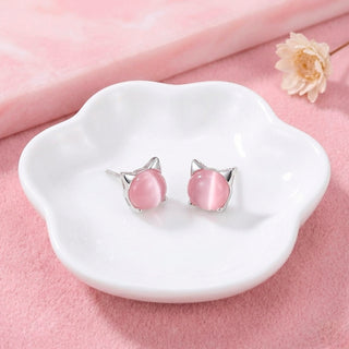 Aretes Pink Cat Plata925