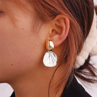 Aretes Shell Brillante