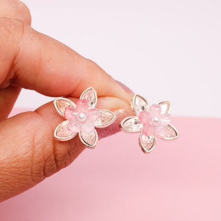 Aretes Flor De Loto Pink