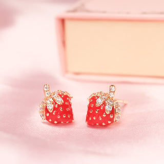 Aretes RoseGold Fresa