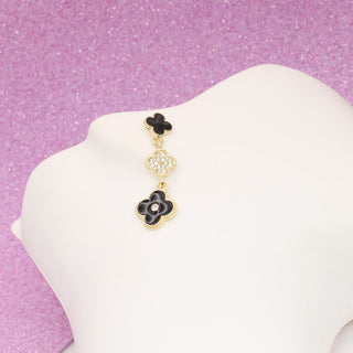 Aretes Trébol Negro
