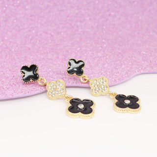 Aretes Trébol Negro