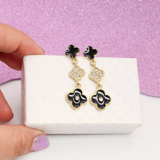Aretes Trébol Negro