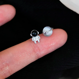 Aretes Astronauta y Luna