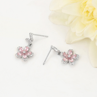 Aretes Flor & Mariposa Pink