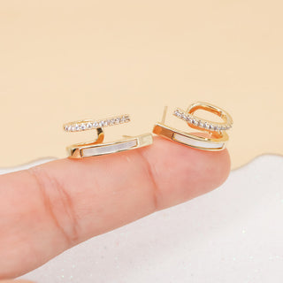 Aretes Halo Sparkle Doble