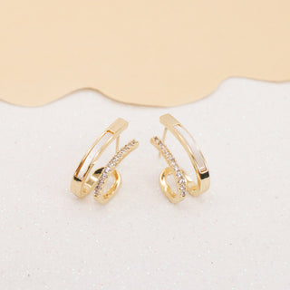 Aretes Halo Sparkle Doble