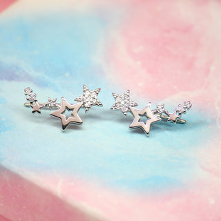 Aretes Trepadores Estrellitas