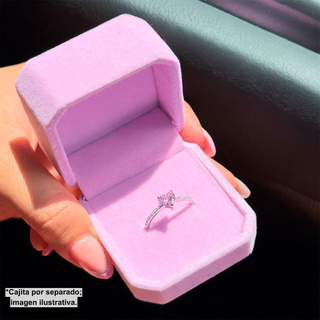 Anillo Promesa Heart Pink Plata 925