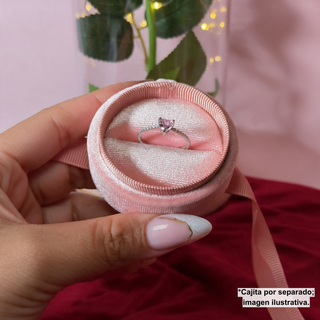 Cajita de Regalo Anillo y Aretes Chicos Pink Circle