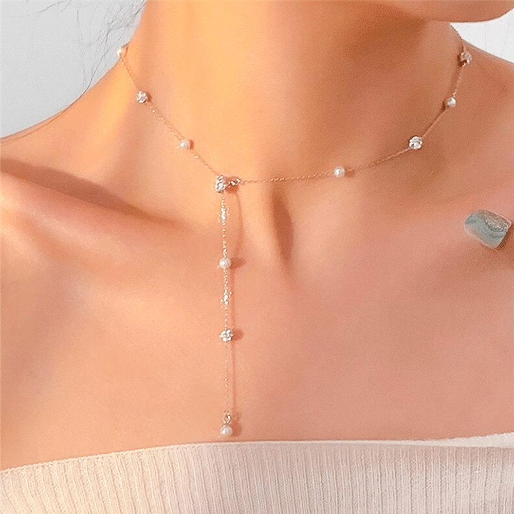 Collar Perlas con Zirconia