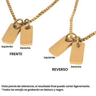 Collar Plaquitas Mini Personalizado