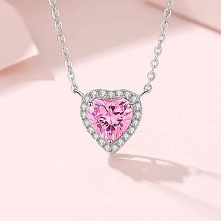 Collar Heart Pink Plata925