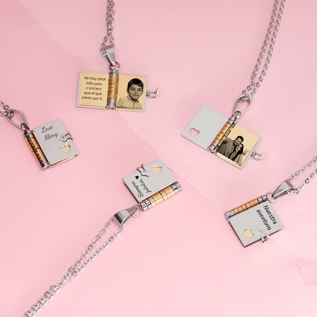 Collar Libro Personalizado + Cajita Regalo GRATIS