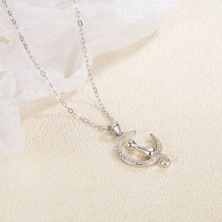 Collar Gatito en la Luna Plata925