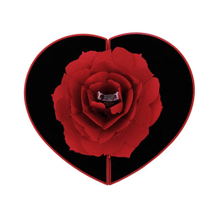 Cajita de Regalo para Anillo Rosa Roja 3D