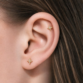 Piercing Estrella con Zirconia Titanio