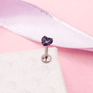Piercing Purple Heart 1era Perforación Titanio