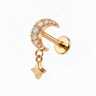 Piercing Luna Brillante Titanio