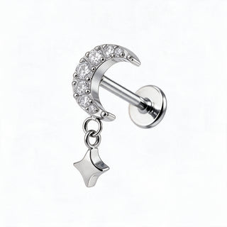 Piercing Luna Brillante Titanio