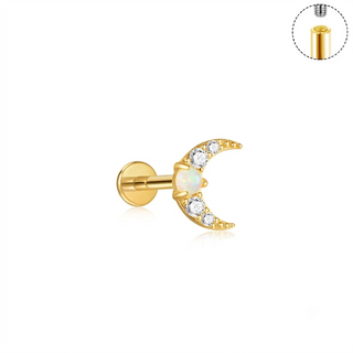 Piercing Opalite Lunar Titanio