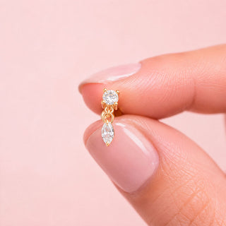 Piercing Drop Gold Titanio