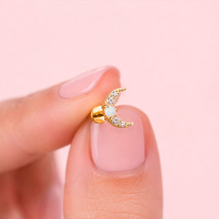 Piercing Opalite Lunar Titanio