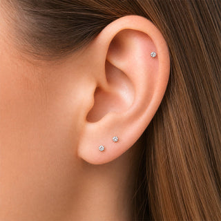 Piercing Mini Zirconia Silver