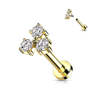 Piercing Trinity Gold