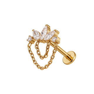 Piercing Crown Gold Titanio