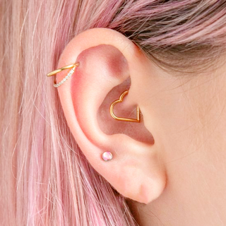 Piercing Corazón Daith Titanio