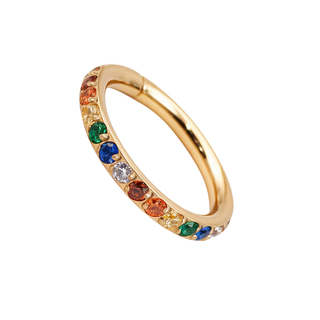 Piercing Aro Rainbow Glow Titanio
