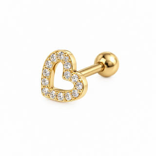 Piercing Corazón con Zirconias