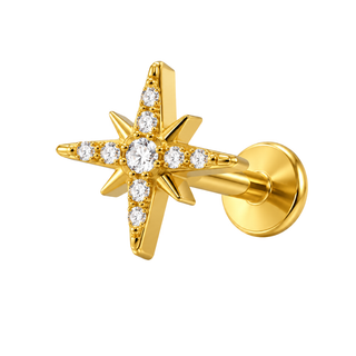 Piercing Estrella con Zirconia Titanio