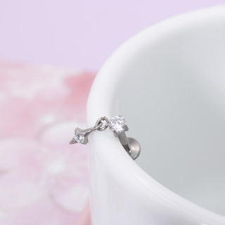 Piercing Diamond con Destello Colgante Titanio