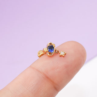 Piercing Stardust Blue Titanio