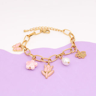 Pulsera Con Colgantes Primavera