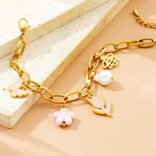 Pulsera Con Colgantes Primavera