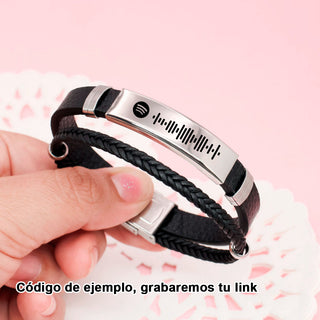 Pulsera Nexus Plateada  Personalizada para Hombre