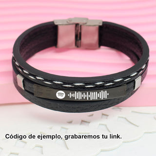 Pulsera Triple Negra Personalizada para Hombre