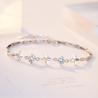 Pulsera Flores con Zirconias