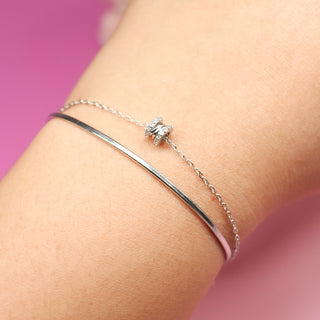 Pulsera y Brazalete Doble Capa Con Zirconia