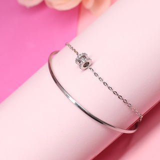 Pulsera y Brazalete Doble Capa Con Zirconia