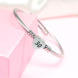 Pulsera Corazón Ajustable Personalizada