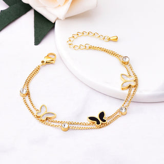 Pulsera Doble Mariposas