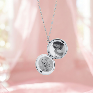 Relicario Redondo Personalizado Grabado Láser