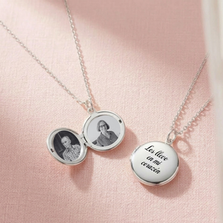 Relicario Redondo Personalizado Grabado Láser